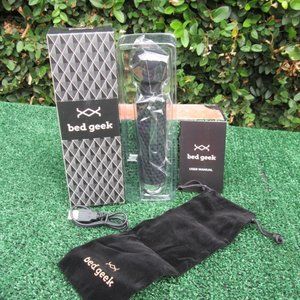 NIB Bed Geek Wireless Full Body Wand Cordless Personal Massager Black Play Three